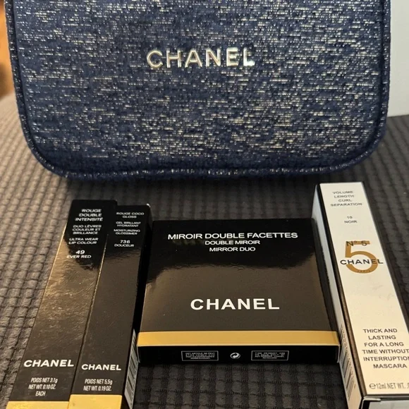 CHANEL Navy and Black Cosmetic Set - Picture 1 of 7